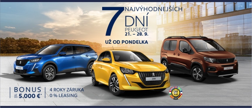 7 najvýhodnejších dní Peugeot